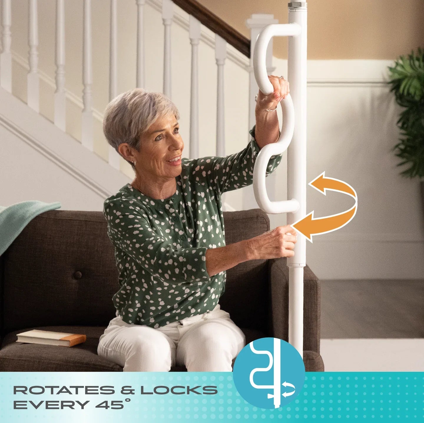 Wonder Pole Plus (Security Pole Curved Grab Bar)