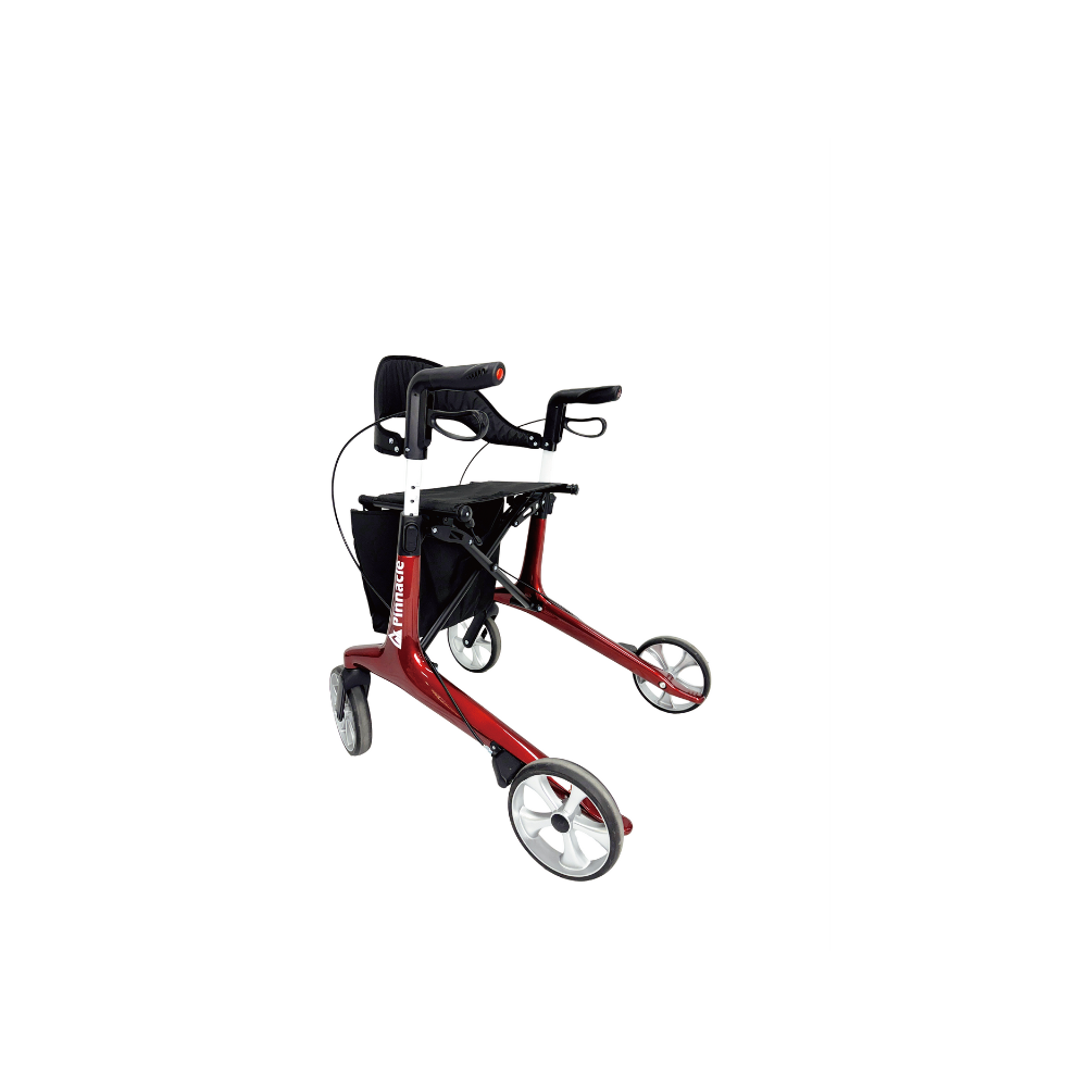 Carbon Fiber Rollator Walker with Adjustable Handle and Seat