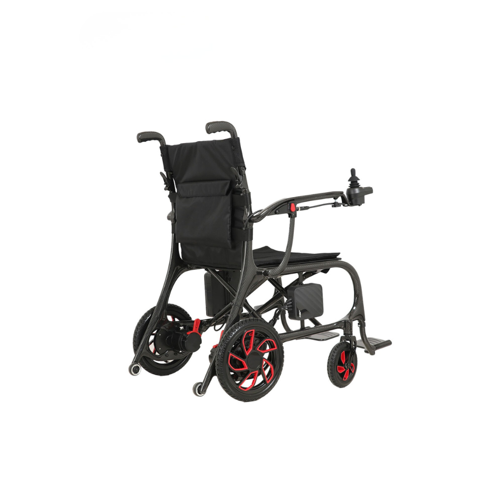 Carbon Fiber Electric Wheelchair with Removable Battery and Foldable Backrest