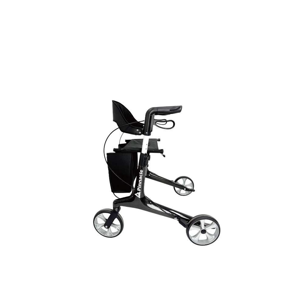 Carbon Fiber Rollator Walker with Adjustable Handle and Seat