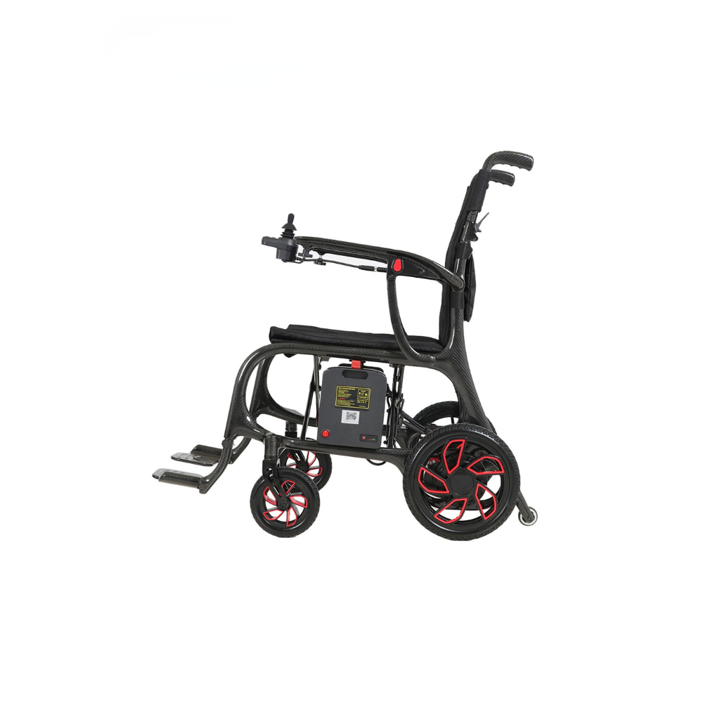 Carbon Fiber Electric Wheelchair with Removable Battery and Foldable Backrest