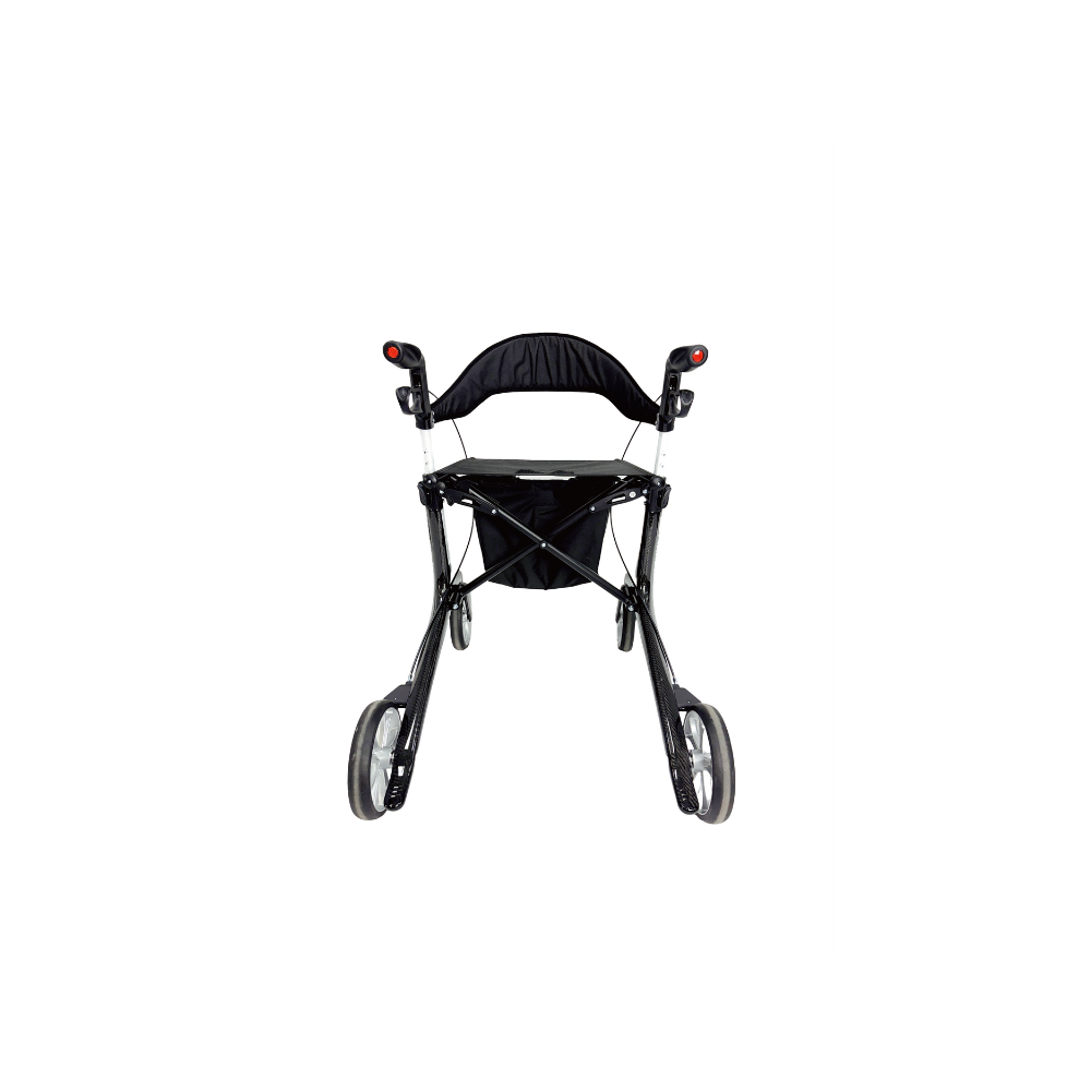 Carbon Fiber Rollator Walker with Adjustable Handle and Seat