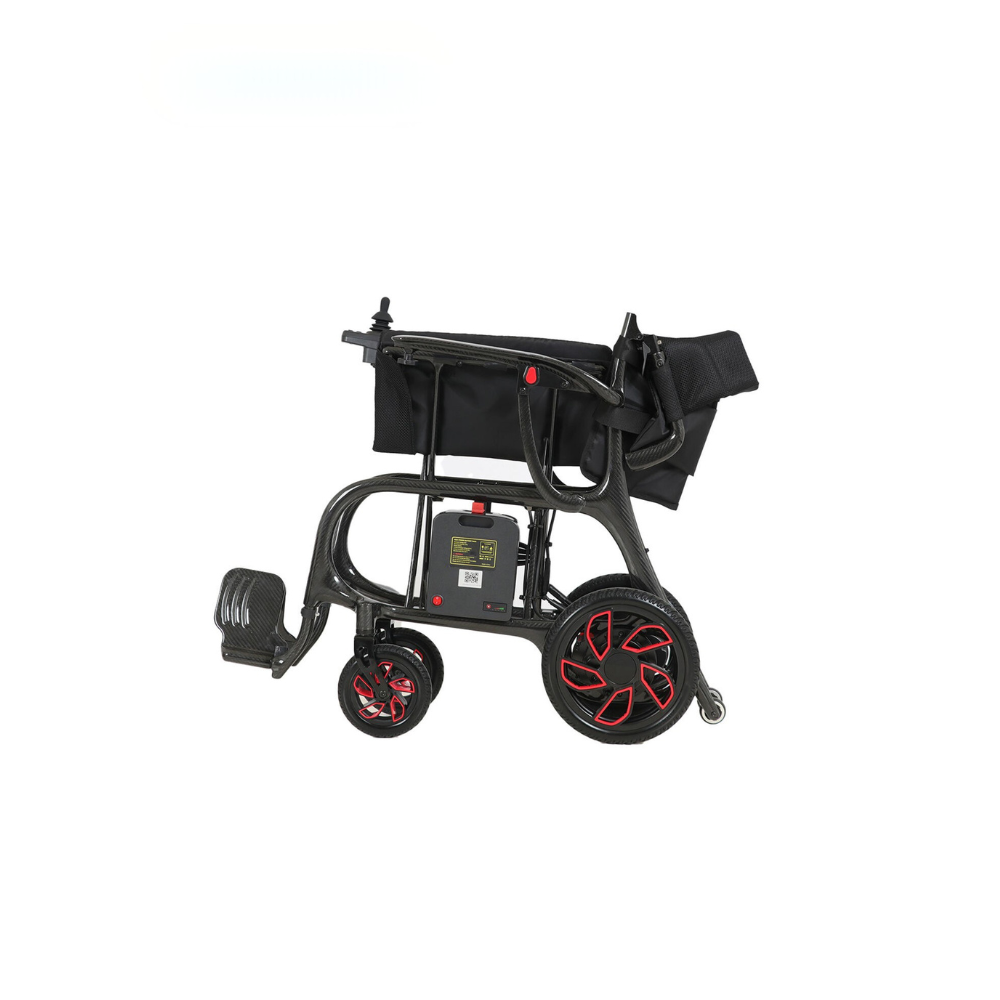 Carbon Fiber Electric Wheelchair with Removable Battery and Foldable Backrest