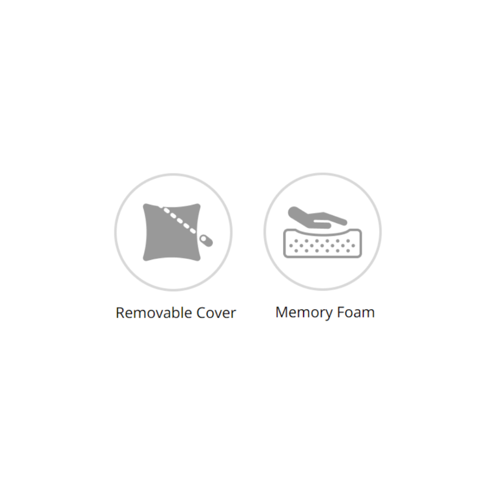 Memory Foam Pillow with Contour Design and Removable Washable Cover