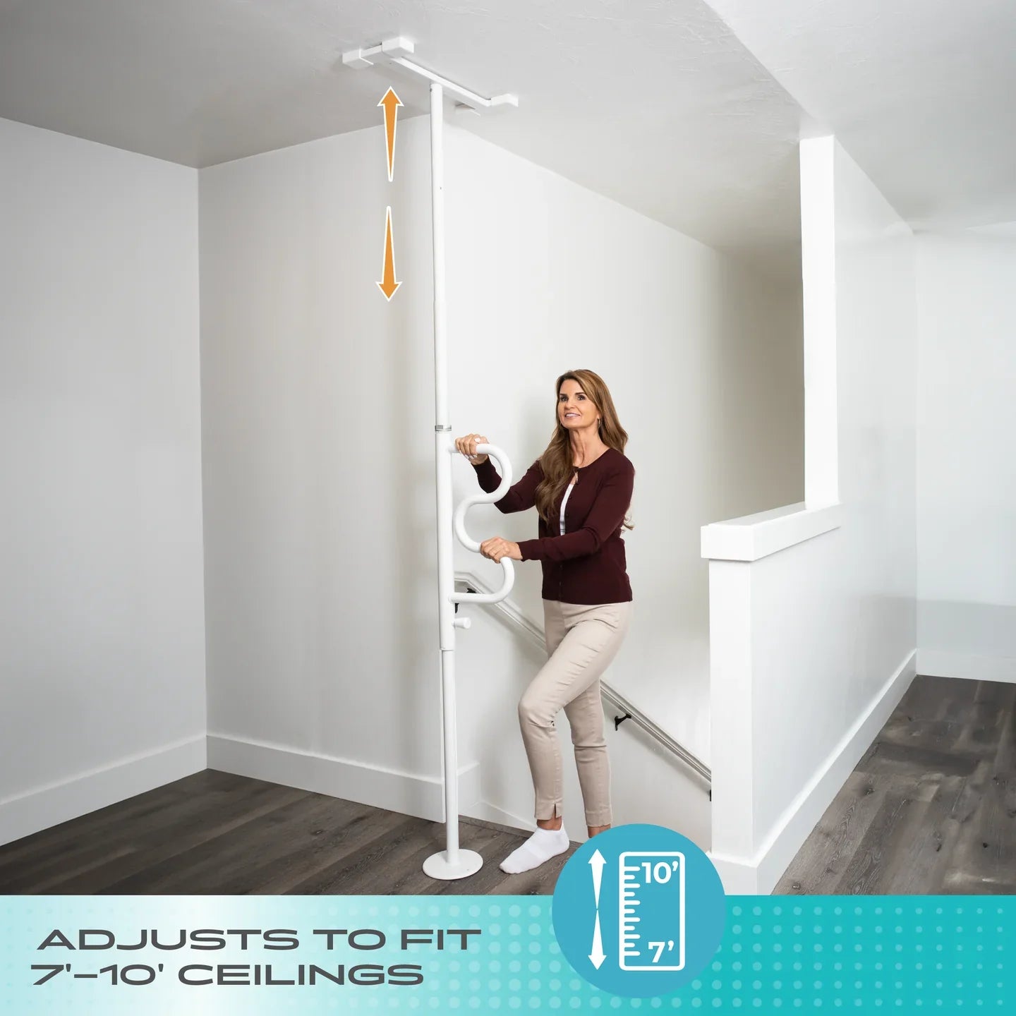Wonder Pole Plus (Security Pole Curved Grab Bar)